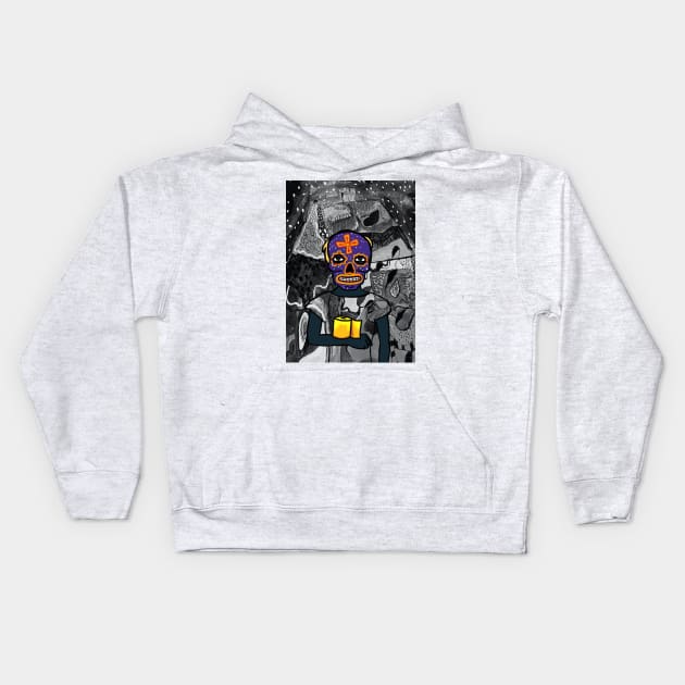 Portrait Cryptography Kids Hoodie by Hashed Art